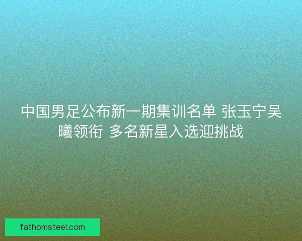中国男足公布新一期集训名单 张玉宁吴曦领衔 多名新星入选迎挑战