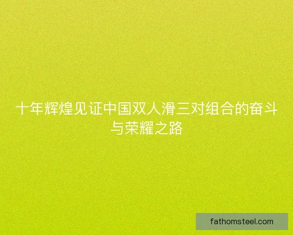 十年辉煌见证中国双人滑三对组合的奋斗与荣耀之路 十年辉煌见证中国双人滑三对组合的奋斗与荣耀之路
